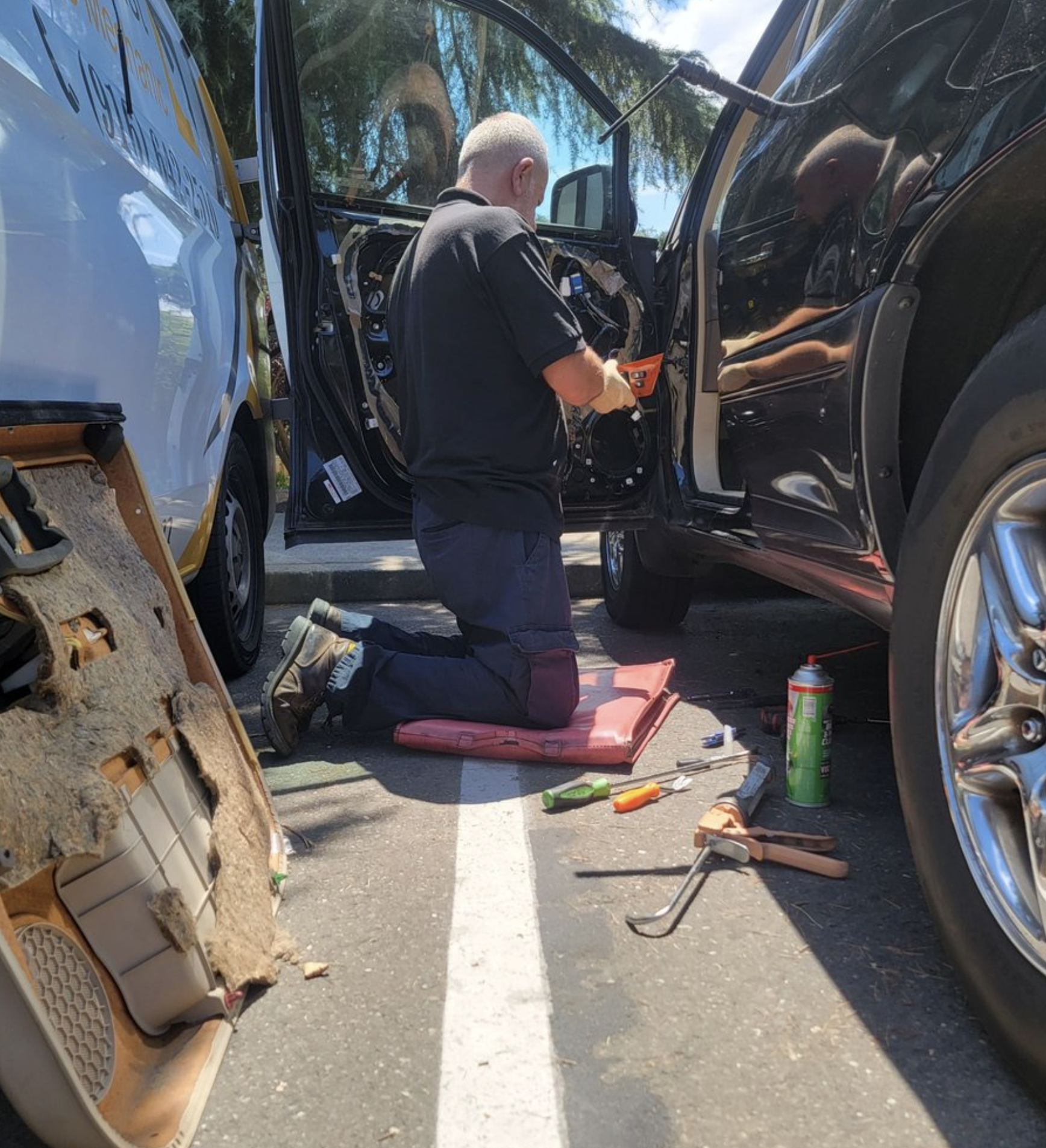 Concord-car-mechanic image shows AC repair in Corpus Christi Mobile Mechanics